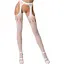 Эротические чулки-стокинги Passion S024 One Size, White - миниатюра 1