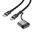Кабель Acefast C22-05 USB-C to USB-C / magnetic aluminum alloy charging data cable Black - мініатюра 4