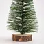 Новорічна декоративна настільна ялинка зелена Стріла 25 см на дерев'яній підставці Lugi SOK-М-12-3 - мініатюра 2