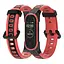 Ремінець для фітнес-браслета MiJobs для Xiaomi Mi Band 5, 6, 7 Sport 2 червоний з чорним - мініатюра 1