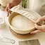 Кошик для вистоювання тіста хліба кругла з натурального ротанга з тканинним чохлом (діаметр 25 см), Kitchen Master Бежевий 87923 - мініатюра 2