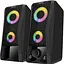Колонки 2.0 Real-El S-107 Black, 2 x 3 Вт, USB, mini - jack 3.5 мм, RGB - подсветка (EL121100017) - миниатюра 1