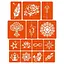 Набір кольорової хни з трафаретами для біо-тату №4 color-henna-set-04 - мініатюра 4