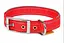Ошейник "Dog Extreme" из нейлона двойной со светоотражающей вставкой (ширина 20мм длина 30-40см) красный - миниатюра 1