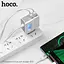 Зарядний пристрій із вбудованим кабелем Type-C — HOCO C75 + 2 USB-виходи біле - мініатюра 4