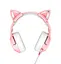 Игровые наушники с кошачьими ушками Onikuma K9 3.5. c микрофоном |Проводные наушники для стриминга. Розовые - миниатюра 3