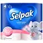 Туалетная бумага Selpak Perfumed Пудра 3 слоя 4 рулона (8690530065482) - миниатюра 1