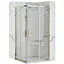 Душевая кабина Rea Punto 80x100 gold раздвижная REA-K6442, Универсальная, прозрачная, золотая - миниатюра 1