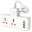 Сетевой удлинитель HOCO AC12A Reise 2-position expansion socket(PD30W1C3A) (8.5 cm) White - миниатюра 3