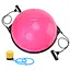 Балансировочная платформа (полусфера) Cornix Bosu Ball 58 см с эспандерами Pink XR-0456 - миниатюра 1