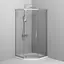 Душевая кабина Am. Pm Gem 5-corner Pivot 90x90 см без поддона хром матовый W90UG-405-090MT, прозрачная, хром матовый - миниатюра 3