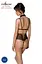 Боди с открытой грудью Passion DOMINICA Body S/M beige воротник-чокер корсет - миниатюра 2