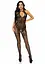 Leg Avenue Rhinestone Lace and Net Bodystocking OS Black One size - мініатюра 3