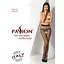 Эротические колготки-бодистокинг Passion S021 black в крупную сетку с высоким пояском S/M/L - миниатюра 7