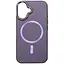 Шкіряний чохол Epik SnapCase with MagSafe для Apple iPhone 16, 6.1 Dark Purple - мініатюра 1