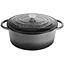 Каструля чавунна емальована овальна з кришкою Heinner сіра (HR-ZVC-S26OV) - мініатюра 1