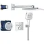 Душевая система скрытого монтажа Grohe Grohtherm Smartcontrol Rainshower SmartActive 310 Cube 34864000, Хром - миниатюра 1