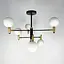 Люстра на 6 ріжків з поворотними плафонами у двох кольорах Line.F Колір плафона Білий - мініатюра 4