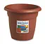 Вазон пластиковый Linea Mediterraneo, 55 см круглый, 47л терракот (82550) - миниатюра 1