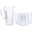 Набор Yiwu кувшин и 6 стаканов из толстого стекла, прозрачный Yiwu HP-19-5. - миниатюра 3