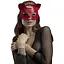 Маска кошечки Feral Feelings - Catwoman Mask, натуральная кожа, красная - миниатюра 1