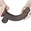 Фалоімітатор LoveToy Sliding Skin з подвійного матеріалу 23 см коричневий - мініатюра 5