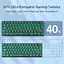Ігрова механічна клавіатура TMKB T61SE з німецькою розкладкою QWERTZ, синій перемикач, чорний - мініатюра 2