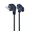 Кабель питания от сети PC-186, черный, 1.5м, Cablexpert, CEE 7/7 - IEC C13, 3x1 мм², угловой разъем (PC-186A-VDE1B-1.5M) - миниатюра 1