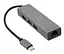Мережевий адаптер USB Cablexpert A-CMU3-LAN-01, с USB-С на Gigabit Ethernet, 3 Ports USB 3.1 Gen1 (5 Gbps), 1000 Mbps, метал, сірий - мініатюра 1
