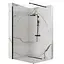 Душова стінка Rea Aero 120 intimo black REA-K4122, прозорий, чорний матовий - мініатюра 1
