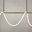 Латунная удлиненная люстра ELISION с гибкой LED лентой 150 см Ст. JU 22L-1500 AB | Line F - миниатюра 5