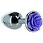 Металева анальна пробка Lux Active з трояндою - Rose Anal Plug - Purple - мініатюра 2