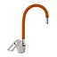 Змішувач для кухні Zerix YUB 181 з помаранчевим гнучким виливом ZX0434 Хром - мініатюра 1