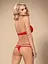 Комплект білизни Obsessive 838-SET-3 S/M червоний - мініатюра 4