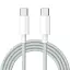 Кабель PD 60W 1 м USB-C ↔ USB-C в тканевой оплетке Woven для Apple MacBook/iPad/iPhone OEM белый - миниатюра 1