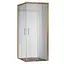 Душова кабіна без піддону Koer SR SC03-90x90x200-TR-12 прозоре скло Easy Clean 6 мм, матове з KR5358, Універсальна, прозорий, золотий - мініатюра 1