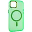 Чехол Epik TPU+PC Lily with MagSafe для Apple iPhone 13, 6.1 Neon Green - миниатюра 2