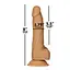 Фалоімітатор Addiction Dual Density Silicone Dildo Caramel 8″, присоска, діаметр 4,3 см, вібропуля - мініатюра 4