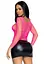Топ Leg Avenue Long Sleeves T-Shirts Neon Pink One Size - мініатюра 6