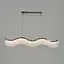 Светодиодная волнистая серебряная люстра с хрусталиками длиной 80 см | Line F | Ст. 33056-L800*600 CH - миниатюра 4