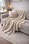 Плед вязаный двухспальный 200х220 см бежевый TC303376190 - миниатюра 2
