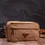 Барсетка для мужчин на два отделения из качественного текстиля Vintage 22235 коричневый - миниатюра 7