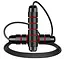 Скакалка скоростная PowerPlay 4210 Power Weighted Jump Rope Черная 2,7 м (PP_4210_Black/Red) - миниатюра 4
