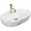Умивальник Rea Aura 61 накладний marmo shiny REA-U8003, Мармур - мініатюра 1