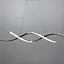 Видовжена люстра Gemo Led у срібному каркасі 100 см Line.F H 18L-1000 CH - мініатюра 3
