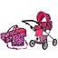 Коляска для ляльки, метал, 84x77x44 см, люлька-переноска, кошик, сумка, 57x38x16 см - мініатюра 1