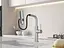 Cмеситель для кухни с выдвижной лейкой водопад нержавеющий Nett LS-35 Нержавеющая сталь - миниатюра 5