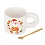 Чашка новогодняя Elisey 9150-021-3 Funny Santa керамическая с ложкой 300 мл Белая - миниатюра 2