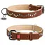 Ошейник для собак Waudog Soft кожаный с QR паспортом, металлические украшения, M, Ш 25 мм, Дл 38-49 см - миниатюра 1