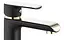 Смеситель для умывальника Rea Bloom низкий black/золото REA-B9933 Черный маовый - миниатюра 4